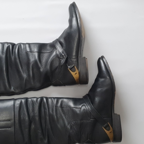 Golden Goose Charlie Knee High Wrinkled Riding Boots - Picture 14 of 15